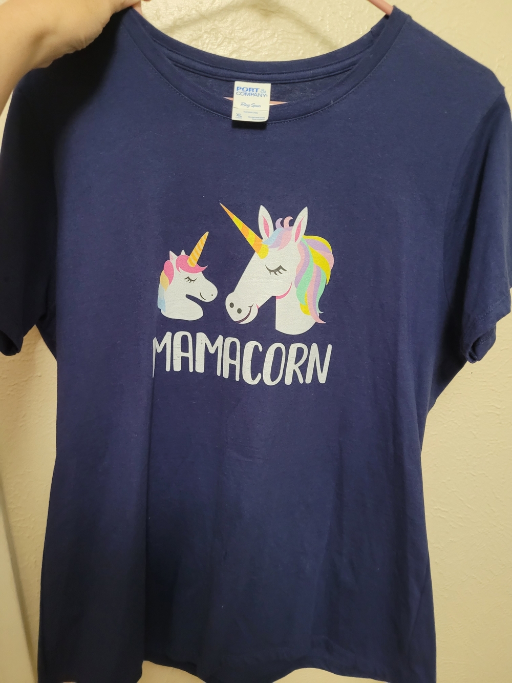 "Mamacorn" Navy Unicorn Graphic Tee